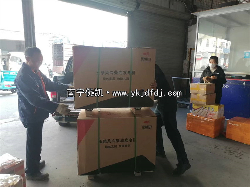 2023年12月29日，8KW玉柴靜音柴油發(fā)電機組送貨現場