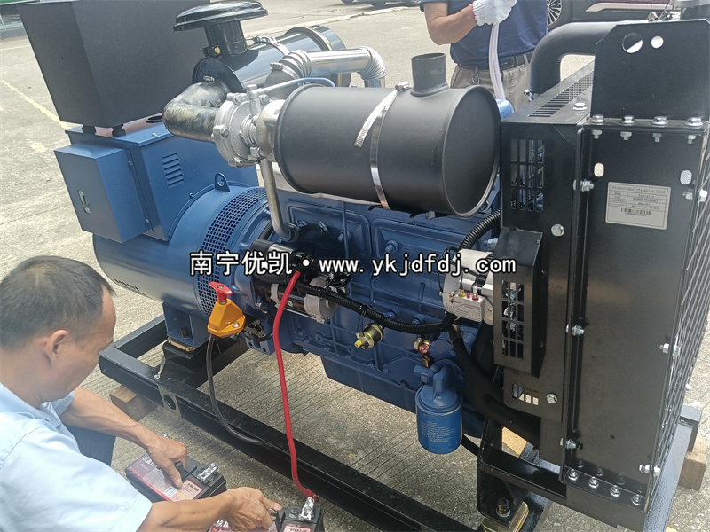 2024年9月18日，50kw濰坊雷納柴油發(fā)電機(jī)組試機(jī)發(fā)貨百色